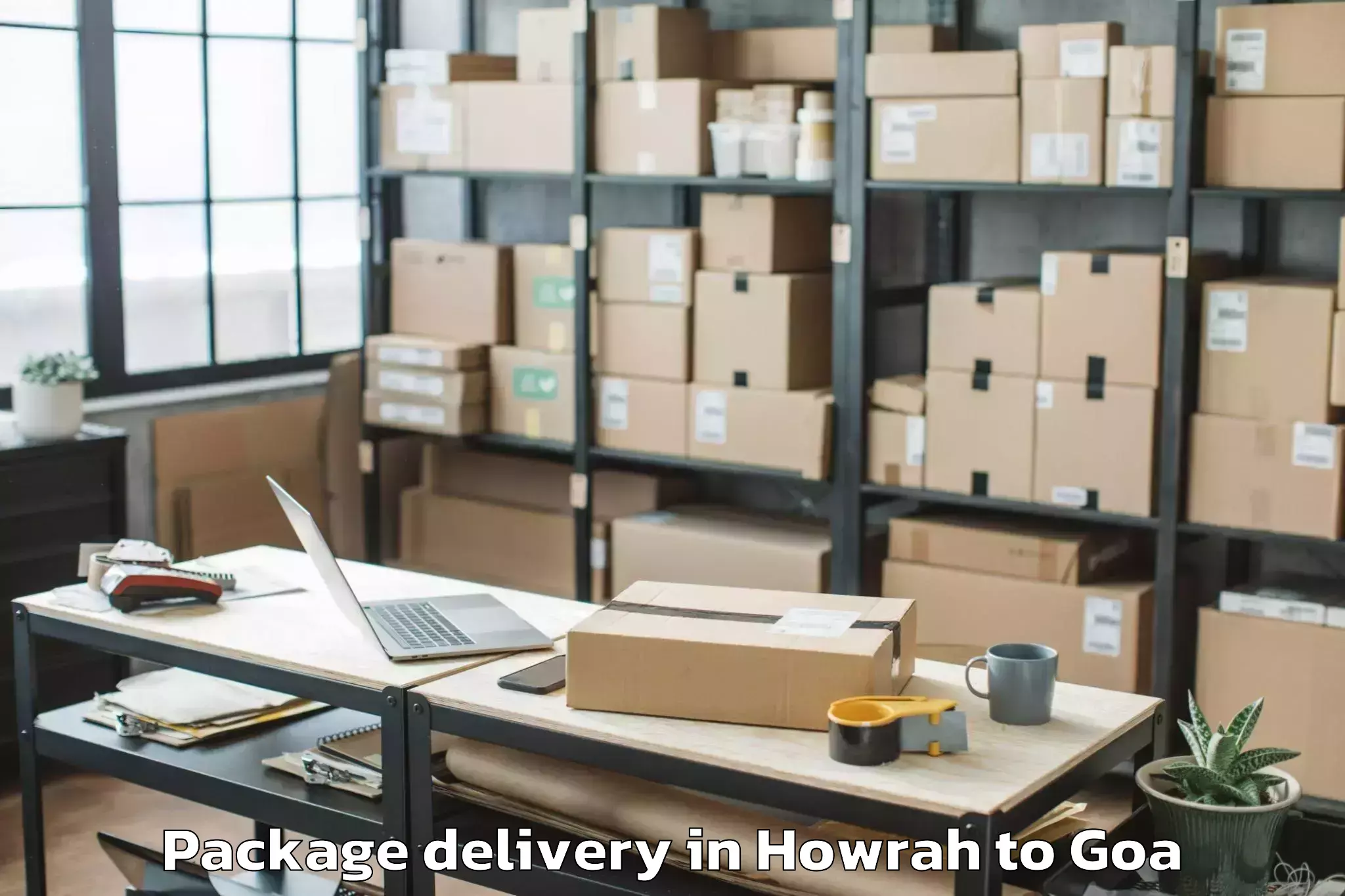 Professional Howrah to Sancoale Package Delivery